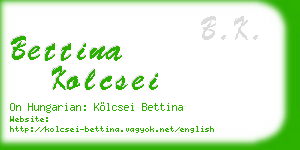 bettina kolcsei business card